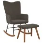 Dunkelgrauer Schaukelstuhl aus Samt mit Fußstütze von , Schaukelstühle - Ref: Foro24-327755, Preis: 130,78 €, Rabatt: %