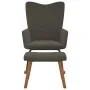 Dunkelgrauer Schaukelstuhl aus Samt mit Fußstütze von , Schaukelstühle - Ref: Foro24-327755, Preis: 130,78 €, Rabatt: %