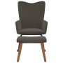 Silla mecedora con reposapiés terciopelo gris oscuro de , Mecedoras - Ref: Foro24-327755, Precio: 133,37 €, Descuento: %