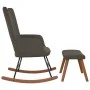 Dunkelgrauer Schaukelstuhl aus Samt mit Fußstütze von , Schaukelstühle - Ref: Foro24-327755, Preis: 130,78 €, Rabatt: %