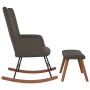 Silla mecedora con reposapiés terciopelo gris oscuro de , Mecedoras - Ref: Foro24-327755, Precio: 133,37 €, Descuento: %