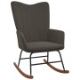 Silla mecedora con reposapiés terciopelo gris oscuro de , Mecedoras - Ref: Foro24-327755, Precio: 133,37 €, Descuento: %
