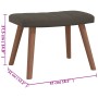 Silla mecedora con reposapiés terciopelo gris oscuro de , Mecedoras - Ref: Foro24-327755, Precio: 133,37 €, Descuento: %