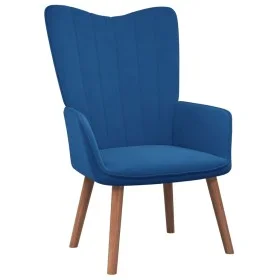 Sillón de relax de terciopelo azul de , Sillones - Ref: Foro24-327665, Precio: 94,32 €, Descuento: %