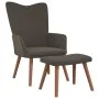 Relaxation armchair with dark gray velvet stool by , Armchairs - Ref: Foro24-327667, Price: 122,80 €, Discount: %