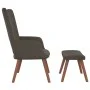 Relaxation armchair with dark gray velvet stool by , Armchairs - Ref: Foro24-327667, Price: 122,80 €, Discount: %