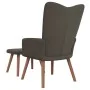 Relaxation armchair with dark gray velvet stool by , Armchairs - Ref: Foro24-327667, Price: 122,80 €, Discount: %