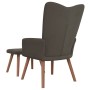 Sillón de relax con taburete terciopelo gris oscuro de , Sillones - Ref: Foro24-327667, Precio: 116,04 €, Descuento: %