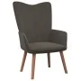 Relaxation armchair with dark gray velvet stool by , Armchairs - Ref: Foro24-327667, Price: 122,80 €, Discount: %