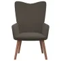 Relaxation armchair with dark gray velvet stool by , Armchairs - Ref: Foro24-327667, Price: 122,80 €, Discount: %