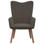 Sillón de relax con taburete terciopelo gris oscuro de , Sillones - Ref: Foro24-327667, Precio: 116,04 €, Descuento: %