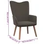 Relaxation armchair with dark gray velvet stool by , Armchairs - Ref: Foro24-327667, Price: 122,80 €, Discount: %