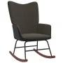 Silla mecedora con reposapiés terciopelo y PVC gris oscuro de , Mecedoras - Ref: Foro24-327887, Precio: 121,73 €, Descuento: %