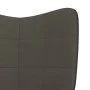 Silla mecedora con reposapiés terciopelo y PVC gris oscuro de , Mecedoras - Ref: Foro24-327887, Precio: 121,73 €, Descuento: %