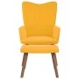 Sillón de relax con taburete terciopelo amarillo mostaza de , Sillones - Ref: Foro24-327673, Precio: 121,77 €, Descuento: %