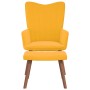 Sillón de relax con taburete terciopelo amarillo mostaza de , Sillones - Ref: Foro24-327673, Precio: 123,77 €, Descuento: %
