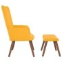 Sillón de relax con taburete terciopelo amarillo mostaza de , Sillones - Ref: Foro24-327673, Precio: 121,77 €, Descuento: %