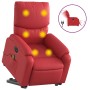 Sillón de masaje elevable eléctrico cuero artificial rojo en Sillones | Comprar online en Foru.es