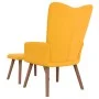 Sillón de relax con taburete terciopelo amarillo mostaza de , Sillones - Ref: Foro24-327673, Precio: 121,77 €, Descuento: %