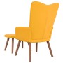 Sillón de relax con taburete terciopelo amarillo mostaza de , Sillones - Ref: Foro24-327673, Precio: 123,77 €, Descuento: %