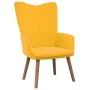 Sillón de relax con taburete terciopelo amarillo mostaza de , Sillones - Ref: Foro24-327673, Precio: 121,77 €, Descuento: %
