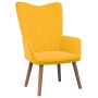 Sillón de relax con taburete terciopelo amarillo mostaza de , Sillones - Ref: Foro24-327673, Precio: 123,77 €, Descuento: %