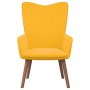 Sillón de relax con taburete terciopelo amarillo mostaza de , Sillones - Ref: Foro24-327673, Precio: 123,77 €, Descuento: %