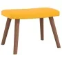 Sillón de relax con taburete terciopelo amarillo mostaza de , Sillones - Ref: Foro24-327673, Precio: 121,77 €, Descuento: %