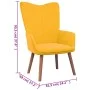 Sillón de relax con taburete terciopelo amarillo mostaza de , Sillones - Ref: Foro24-327673, Precio: 121,77 €, Descuento: %