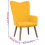 Sillón de relax con taburete terciopelo amarillo mostaza de , Sillones - Ref: Foro24-327673, Precio: 123,77 €, Descuento: %