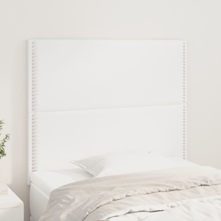 Cabeceros 2 unidades de cuero sintético blanco 80x5x78/88 cm de , Cabeceros y pies de cama - Ref: Foro24-3116265, Precio: 56,...