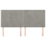 Cabeceros 4 unidades de terciopelo gris claro 90x5x78/88 cm de , Cabeceros y pies de cama - Ref: Foro24-3116252, Precio: 88,2...