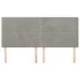 Kopfteile 4 Einheiten aus hellgrauem Samt 90x5x78/88 cm von , Kopf- und Fußteile - Ref: Foro24-3116252, Preis: 86,97 €, Rabat...