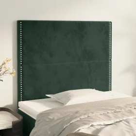 Headboards 2 units of dark green velvet 90x5x78/88 cm by , Headboards and footboards - Ref: Foro24-3116231, Price: 57,98 €, D...