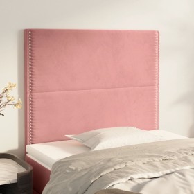 Cabeceros 2 unidades de terciopelo rosa 90x5x78/88 cm de , Cabeceros y pies de cama - Ref: Foro24-3116233, Precio: 47,36 €, D...