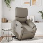 Sillón reclinable de masaje eléctrico cuero sintético capuchino en Sillones | Comprar online en Foru.es