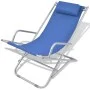 Tumbonas reclinables 2 unidades acero azul de vidaXL, Tumbonas - Ref: Foro24-42935, Precio: 142,20 €, Descuento: %