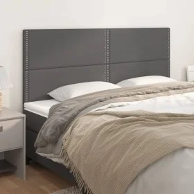 Headboards 4 units of gray synthetic leather 80x5x78/88 cm by , Headboards and footboards - Ref: Foro24-3116292, Price: 93,73...