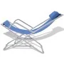 Tumbonas reclinables 2 unidades acero azul de vidaXL, Tumbonas - Ref: Foro24-42935, Precio: 142,20 €, Descuento: %