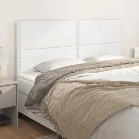 Headboards 4 units of white synthetic leather 100x5x78/88 cm by , Headboards and footboards - Ref: Foro24-3116301, Price: 93,...