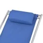 Tumbonas reclinables 2 unidades acero azul de vidaXL, Tumbonas - Ref: Foro24-42935, Precio: 142,20 €, Descuento: %