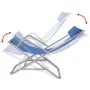 Tumbonas reclinables 2 unidades acero azul de vidaXL, Tumbonas - Ref: Foro24-42935, Precio: 142,20 €, Descuento: %