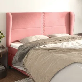 Headboard with pink velvet ears 183x23x118/128 cm by , Headboards and footboards - Ref: Foro24-3117881, Price: 120,77 €, Disc...