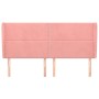 Cabecero con orejas de terciopelo rosa 183x23x118/128 cm de , Cabeceros y pies de cama - Ref: Foro24-3117881, Precio: 106,78 ...