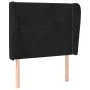 Kopfteil mit Ohren aus schwarzem Samt, 103 x 23 x 118/128 cm von , Kopf- und Fußteile - Ref: Foro24-3117860, Preis: 68,09 €, ...