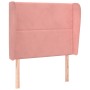 Cabecero con orejas de terciopelo rosa 93x23x118/128 cm de , Cabeceros y pies de cama - Ref: Foro24-3117857, Precio: 67,17 €,...