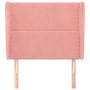 Cabecero con orejas de terciopelo rosa 93x23x118/128 cm de , Cabeceros y pies de cama - Ref: Foro24-3117857, Precio: 67,17 €,...