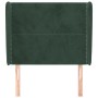 Cabecero con orejas de terciopelo verde oscuro 93x23x118/128 cm de , Cabeceros y pies de cama - Ref: Foro24-3117855, Precio: ...