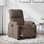 Sillón reclinable eléctrico tela de microfibra marrón en Sillones | Comprar online en Foru.es