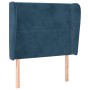 Cabecero con orejas de terciopelo azul oscuro 103x23x118/128 cm de , Cabeceros y pies de cama - Ref: Foro24-3117862, Precio: ...